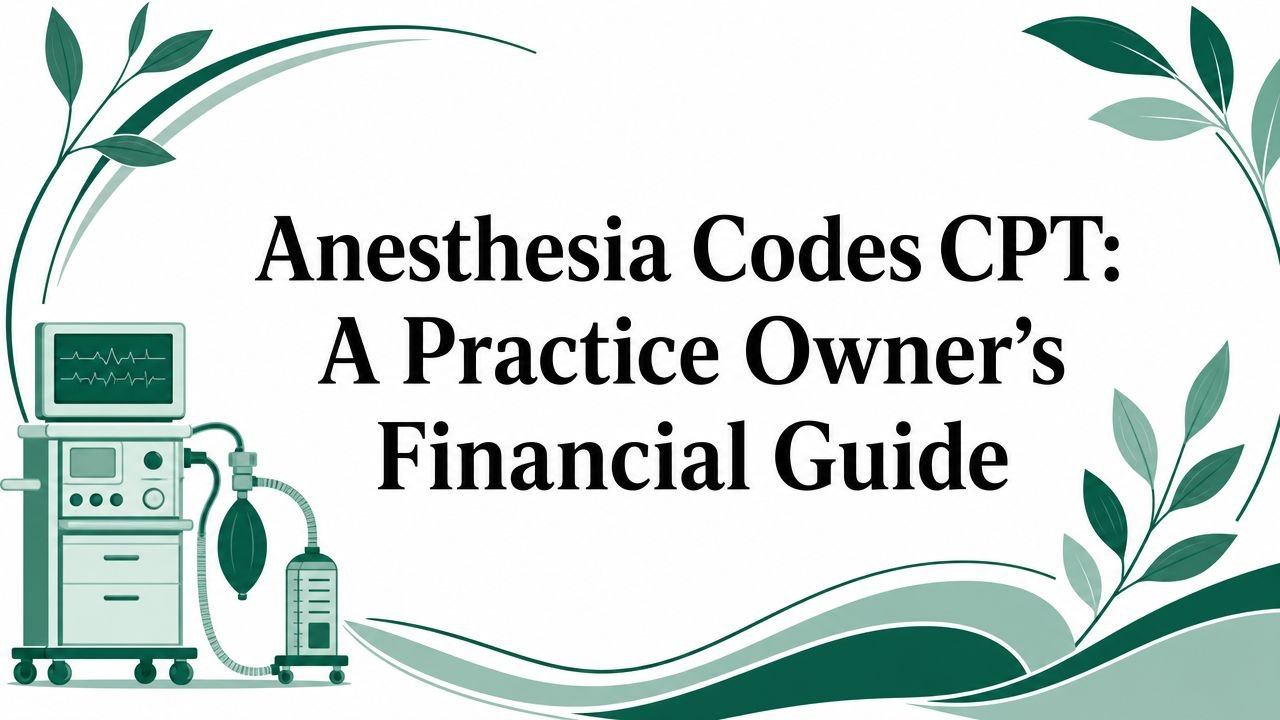 Anesthesia Codes CPT: A Practice Owner's Financial Guide