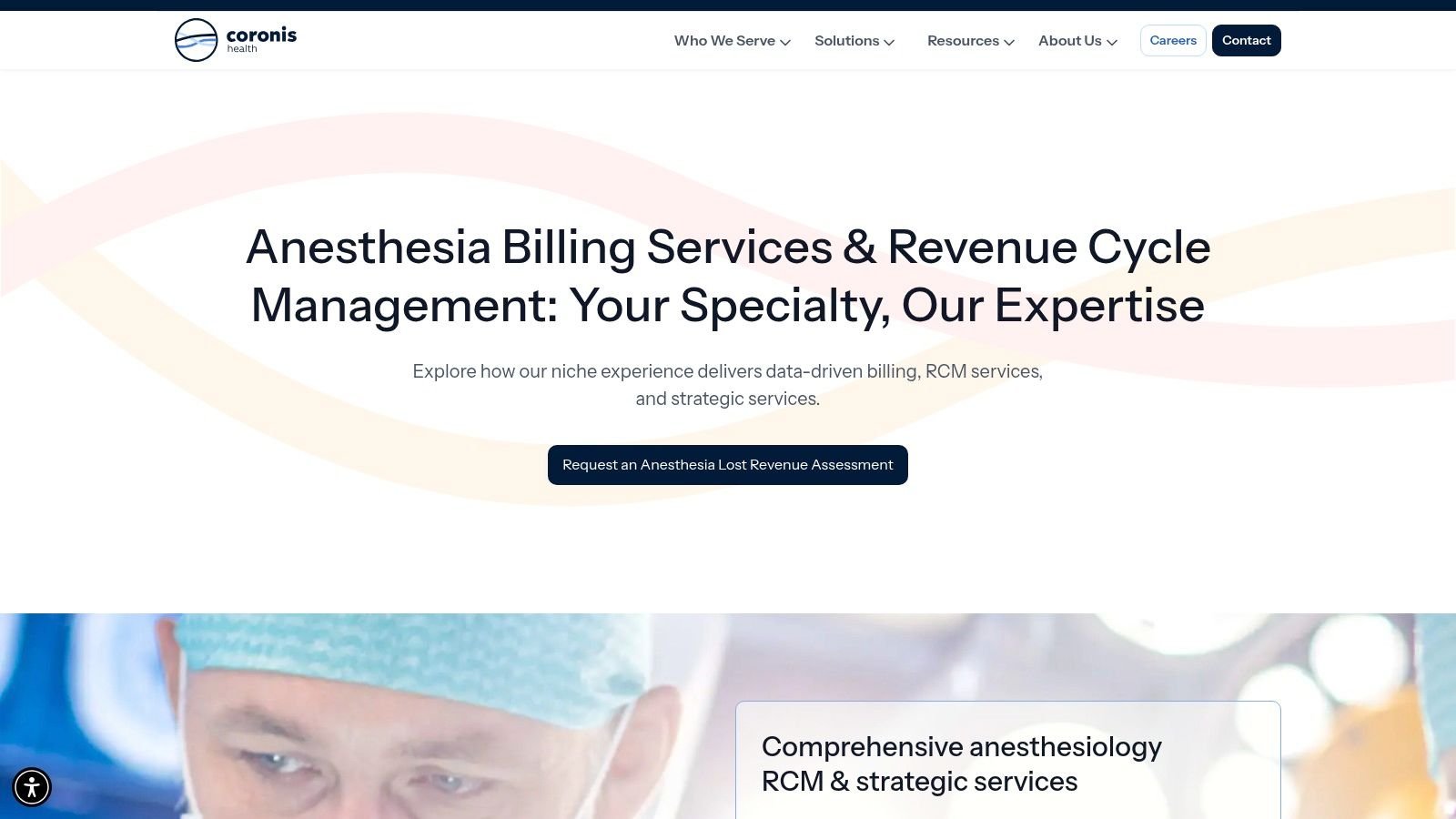 Coronis Health, Specialty-Focused RCM (Anesthesiology strength)